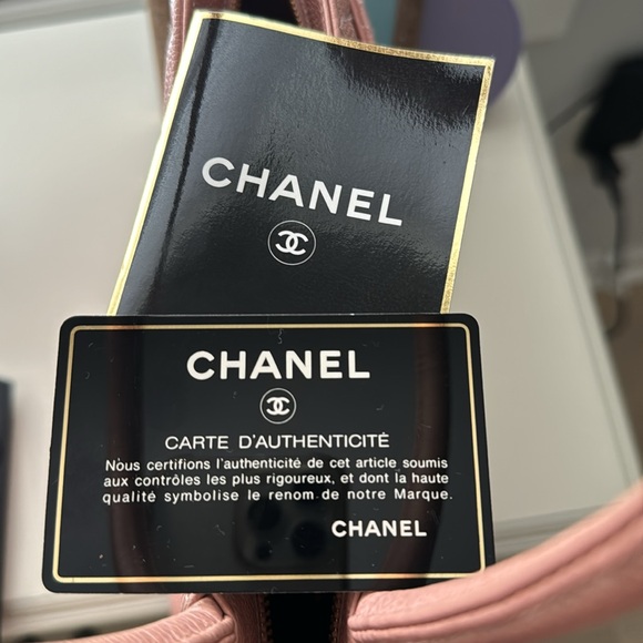 Authentic CHANEL Caviar Leather Medallion Tote Quilted Shoulder Bag Pink Purse - Picture 10 of 15